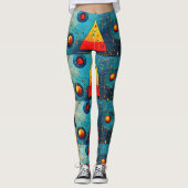 Geometrische symbolen abstract #06. leggings (Voorkant)