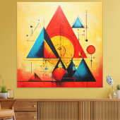 Geometrische symbolen Abstract #08 Canvas Afdruk (Insitu (Woonkamer))