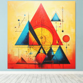 Geometrische symbolen Abstract #08 Canvas Afdruk (Insitu (Houten vloer))