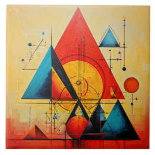 Geometrische symbolen Abstract #08 Tegeltje