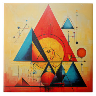 Geometrische symbolen Abstract #08 Tegeltje