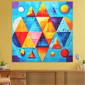 Geometrische symbolen Abstract #09 Canvas Afdruk (Insitu (Woonkamer))