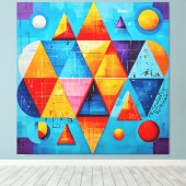 Geometrische symbolen Abstract #09 Canvas Afdruk (Insitu (Houten vloer))