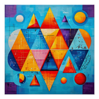 Geometrische symbolen Abstract #09 Perfect Poster