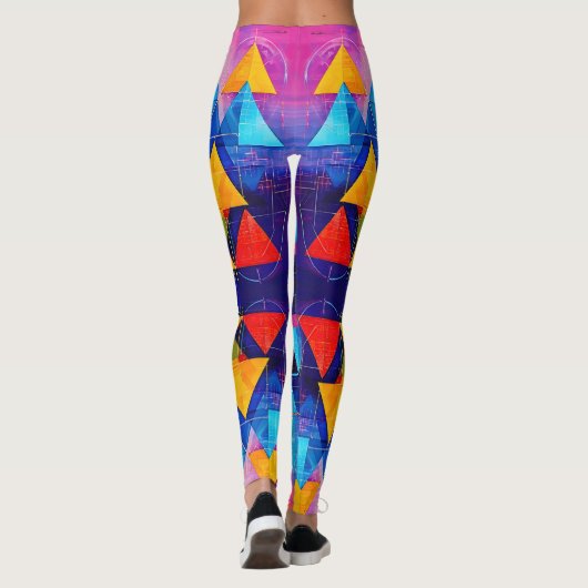 Geometrische symbolen Abstract #10 Leggings (Achterkant)