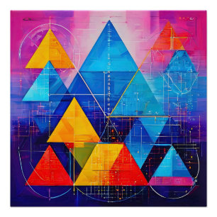 Geometrische symbolen Abstract #10 Perfect Poster