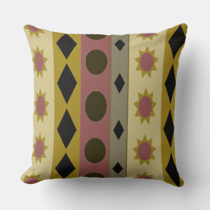 Geometrische symbolen Stripes op aangepaste kleur Kussen
