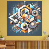 Geometrische symfonie - Abstracte kunst canvas (Insitu (Woonkamer))