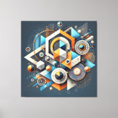 Geometrische symfonie - Abstracte kunst canvas (Voorkant)