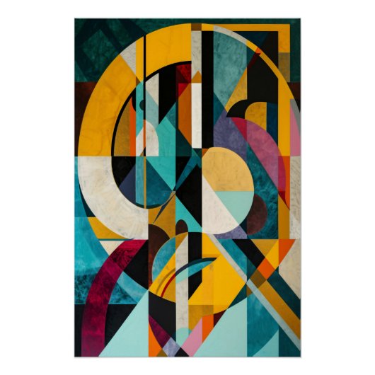 Geometrische Symfonie Perfect Poster (Voorkant)