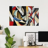 Geometrische symfonie perfecte harmonie poster (Thuiskantoor)