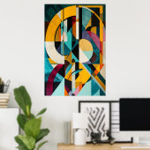 Geometrische Symfonie Poster (Thuiskantoor)
