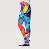 Geometrische symfonie van kleur leggings (Links)