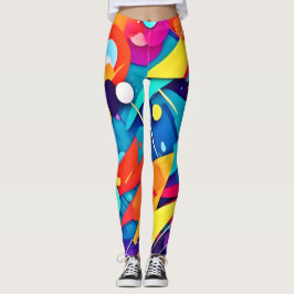 Geometrische symfonie van kleur leggings