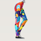 Geometrische symfonie van kleur leggings (Rechts)
