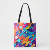 Geometrische symfonie van kleur tote bag (Voorkant)