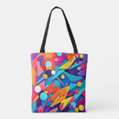 Geometrische symfonie van kleur tote bag (Achterkant)