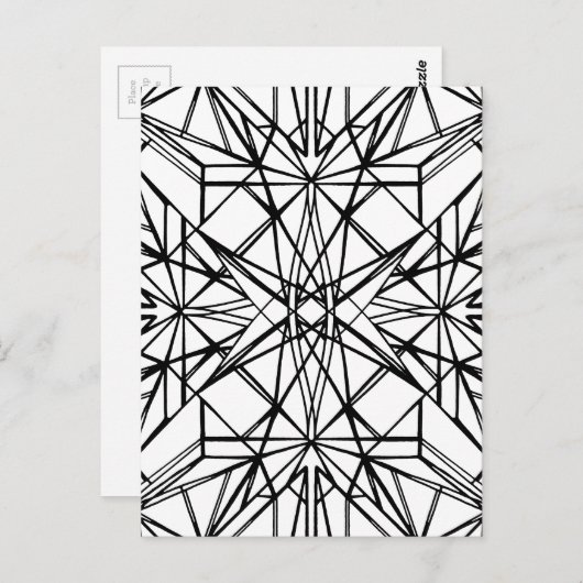 geometrische symmetrie briefkaart (Voorkant / Achterkant)