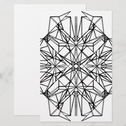 geometrische symmetrie briefpapier (Voorkant / Achterkant)