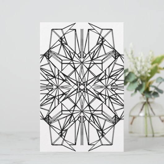 geometrische symmetrie briefpapier (Staand voorkant)