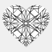 geometrische symmetrie hart sticker (Voorkant)