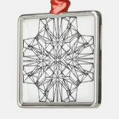geometrische symmetrie metalen ornament (Links)