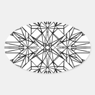 geometrische symmetrie ovale sticker