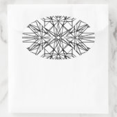 geometrische symmetrie ovale sticker (Tas)