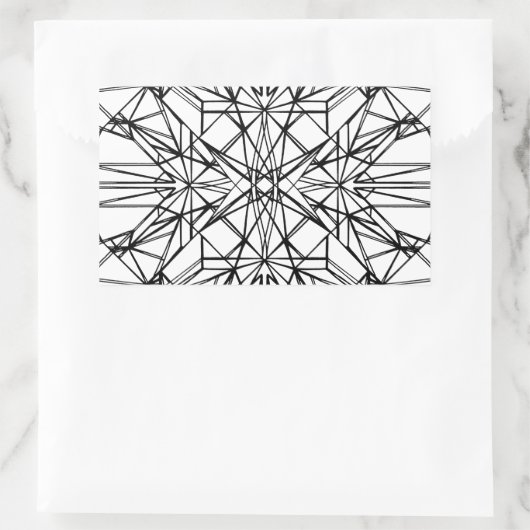 geometrische symmetrie rechthoekige sticker (Tas)