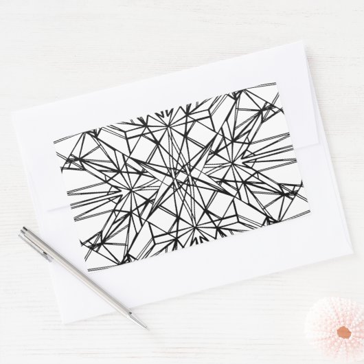 geometrische symmetrie rechthoekige sticker (Envelop)