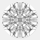 geometrische symmetrie ronde sticker (Voorkant)