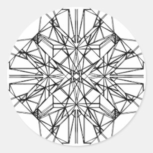 geometrische symmetrie ronde sticker