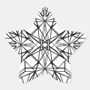 geometrische symmetrie ster sticker