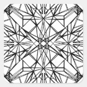 geometrische symmetrie vierkante sticker (Voorkant)