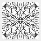 geometrische symmetrie vierkante sticker (Voorkant)
