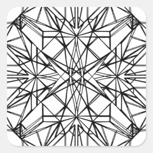 geometrische symmetrie vierkante sticker