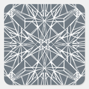 Geometrische symmetrie vierkante sticker