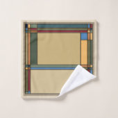 Geometrische tandheelkundige Herfst voor oude gekl Bad Handdoek (Wasdoekje)