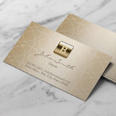 Geometrische tandheelkundige moderner goudmonogram visitekaartje