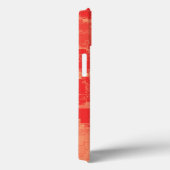 Geometrische Tangerine Block Pattern Gepersonalise Case-Mate iPhone Case (Achterkant / Rechts)