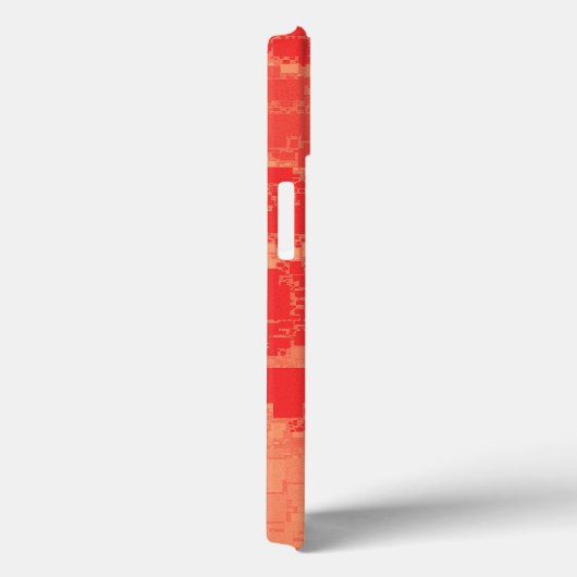 Geometrische Tangerine Block Pattern Gepersonalise Case-Mate iPhone Case (Achterkant / Rechts)