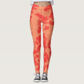 Geometrische Tangerine Shades Abstract Leggings (Voorkant)