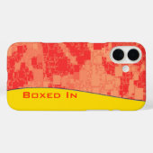 Geometrische Tangerine Zeal Abstract Patroonkunst Case-Mate iPhone Case (Achterkant (horizontaal))