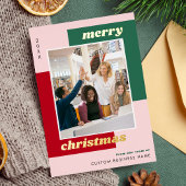 Geometrische Team Foto Aangepaste Folie Vakantie K Folie Feestdagenkaart