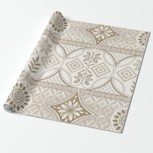  geometrische Tegel bloempatroon Cadeaupapier