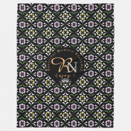 Geometrische tegel fleece deken