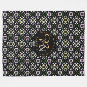 Geometrische tegel fleece deken (Voorkant (Horizontaal))