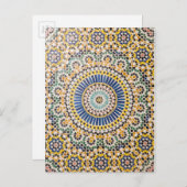 Geometrische tegel, Marokko Briefkaart (Voorkant / Achterkant)