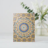 Geometrische tegel, Marokko Briefkaart (Staand voorkant)