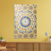Geometrische tegel, Marokko Canvas Afdruk (Insitu (Woonkamer))